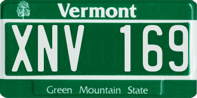 VT license plate XNV169