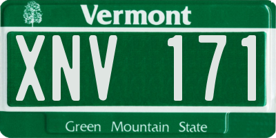 VT license plate XNV171