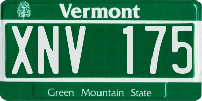 VT license plate XNV175
