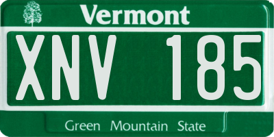 VT license plate XNV185