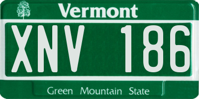 VT license plate XNV186