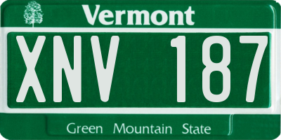 VT license plate XNV187