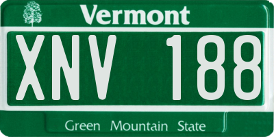 VT license plate XNV188