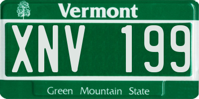 VT license plate XNV199