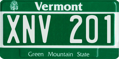 VT license plate XNV201