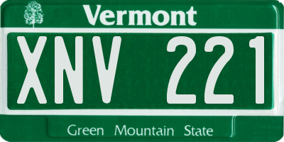 VT license plate XNV221