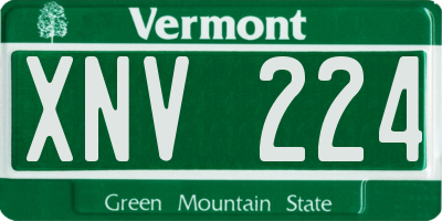 VT license plate XNV224