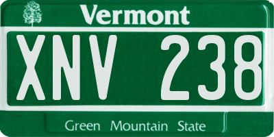 VT license plate XNV238