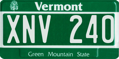 VT license plate XNV240