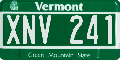 VT license plate XNV241