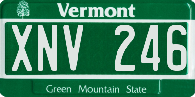 VT license plate XNV246