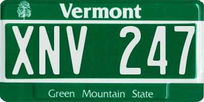 VT license plate XNV247