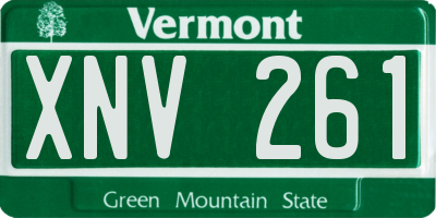 VT license plate XNV261