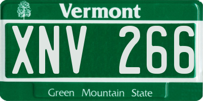 VT license plate XNV266