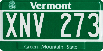 VT license plate XNV273