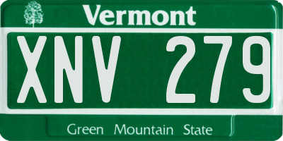 VT license plate XNV279