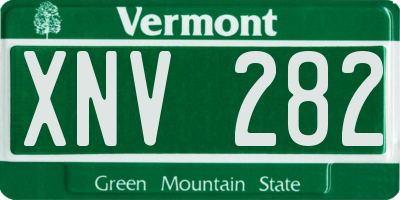 VT license plate XNV282