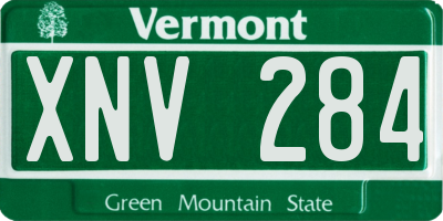 VT license plate XNV284
