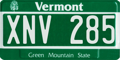 VT license plate XNV285