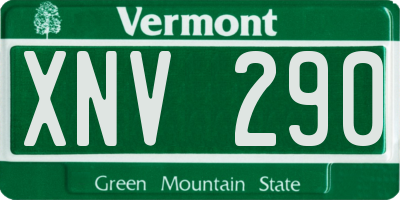 VT license plate XNV290