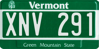 VT license plate XNV291