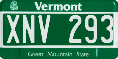 VT license plate XNV293