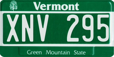 VT license plate XNV295
