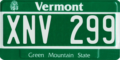 VT license plate XNV299