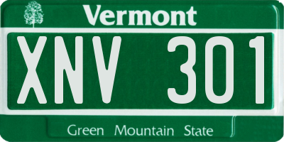 VT license plate XNV301