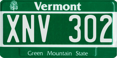 VT license plate XNV302