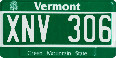VT license plate XNV306