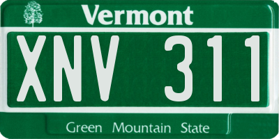 VT license plate XNV311