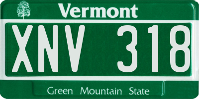 VT license plate XNV318