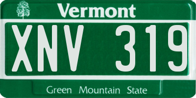 VT license plate XNV319