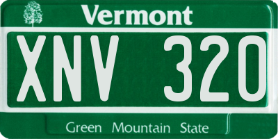 VT license plate XNV320