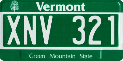 VT license plate XNV321