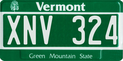 VT license plate XNV324