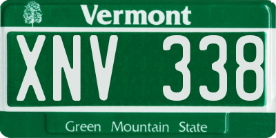 VT license plate XNV338
