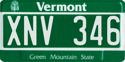VT license plate XNV346
