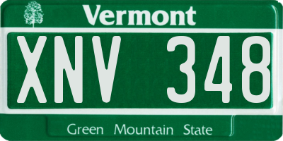 VT license plate XNV348