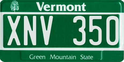 VT license plate XNV350