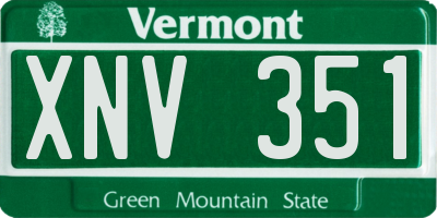 VT license plate XNV351
