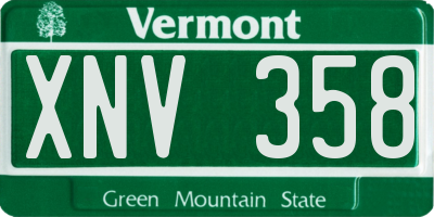 VT license plate XNV358