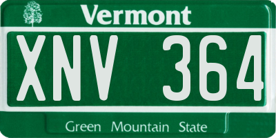VT license plate XNV364
