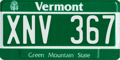 VT license plate XNV367