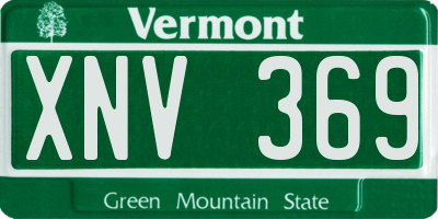 VT license plate XNV369