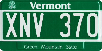 VT license plate XNV370