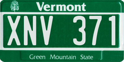 VT license plate XNV371