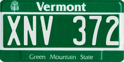 VT license plate XNV372