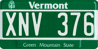 VT license plate XNV376